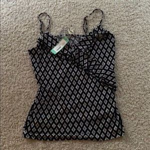 Geometric ruffle cami